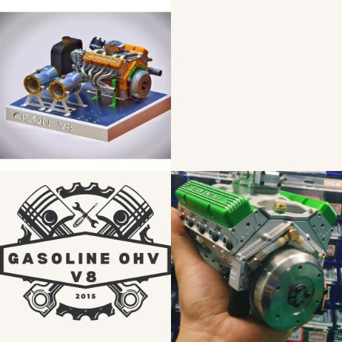 Gasoline OHV V8 Small-block Engine Model Kits
