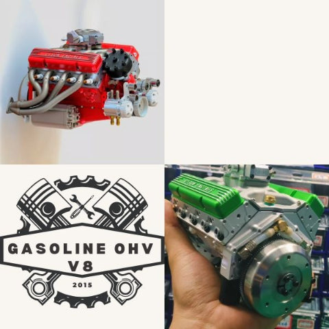 Gasoline OHV V8 Small-block Engine Model Kits