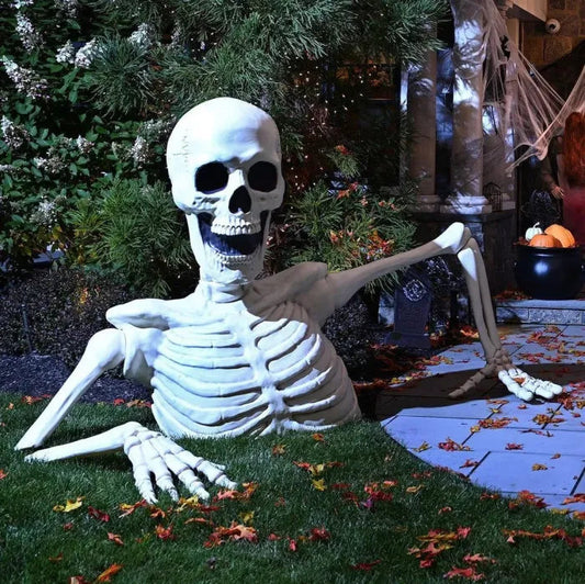 Towering Skeleton with LED Eyes & Haunting Sounds🎃 👻
