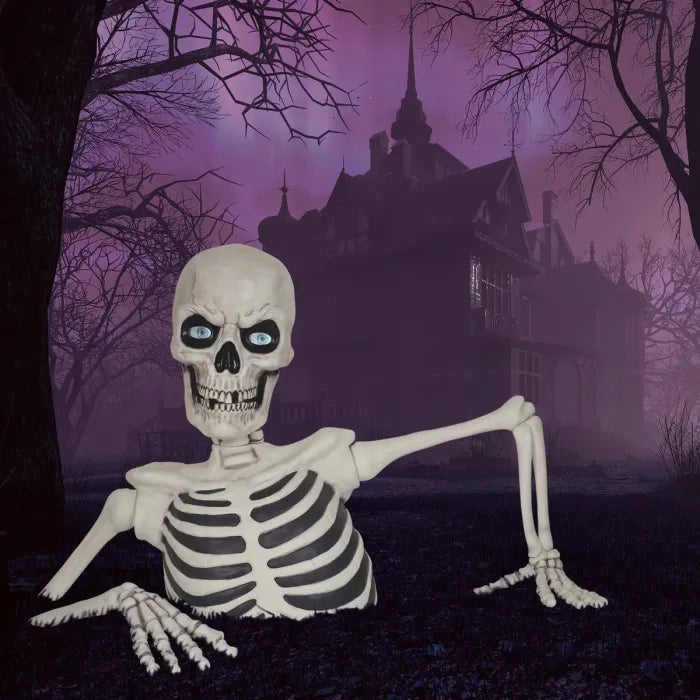Towering Skeleton with LED Eyes & Haunting Sounds🎃 👻